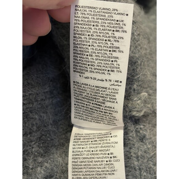 Old Navy Women Medium Gray Cable Knit Turtleneck Sweater Vest Minimalist Peppy - Picture 11 of 11